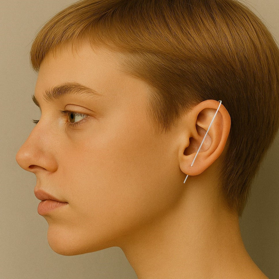 Sterling Silver Minimalist Ear Cuff Earrings – Otis Jaxon Silver