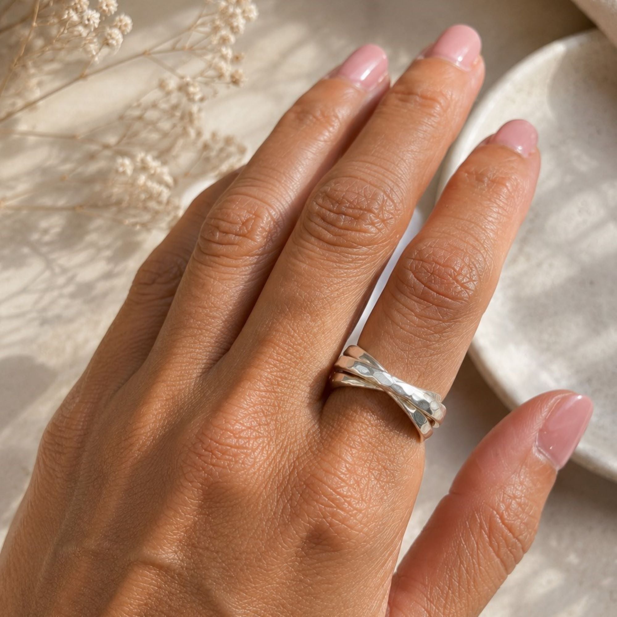 Handmade Sterling Silver Triple Band Russian Wedding Ring – Otis