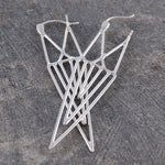 Aztec Geometric Silver Drop Earrings - Otis Jaxon Silver Jewellery