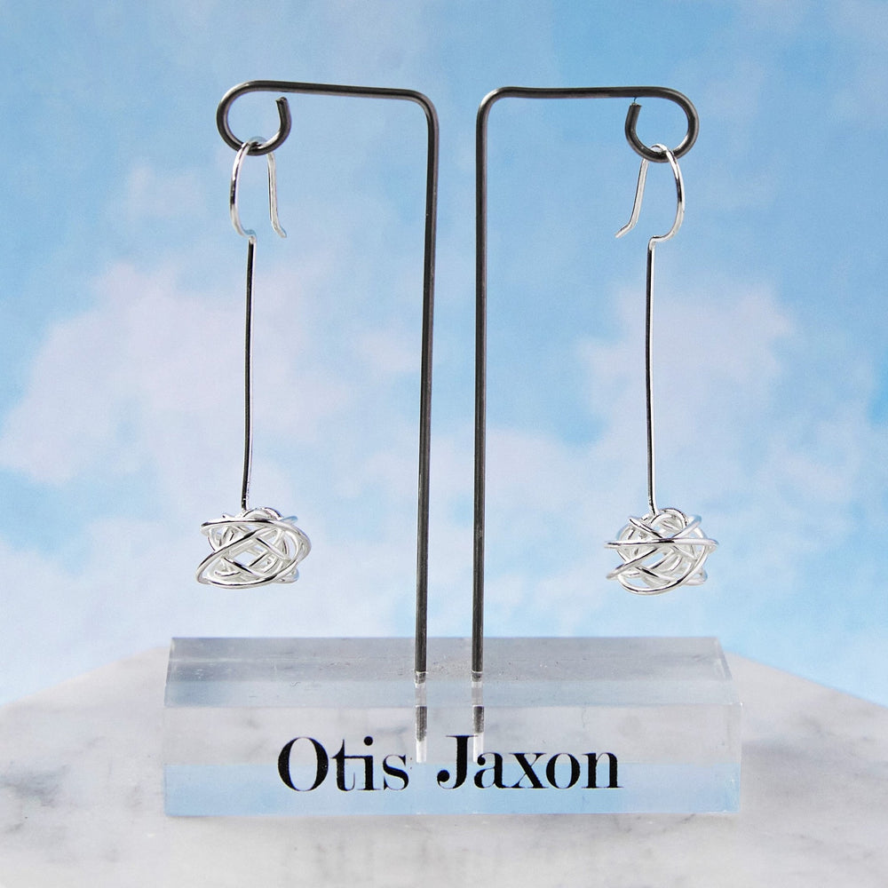Nest Silver Drop Earrings - Otis Jaxon Silver Jewellery