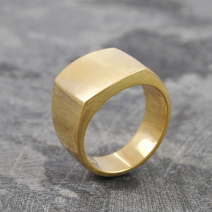 Square Mens Silver Signet Ring - Otis Jaxon Silver Jewellery