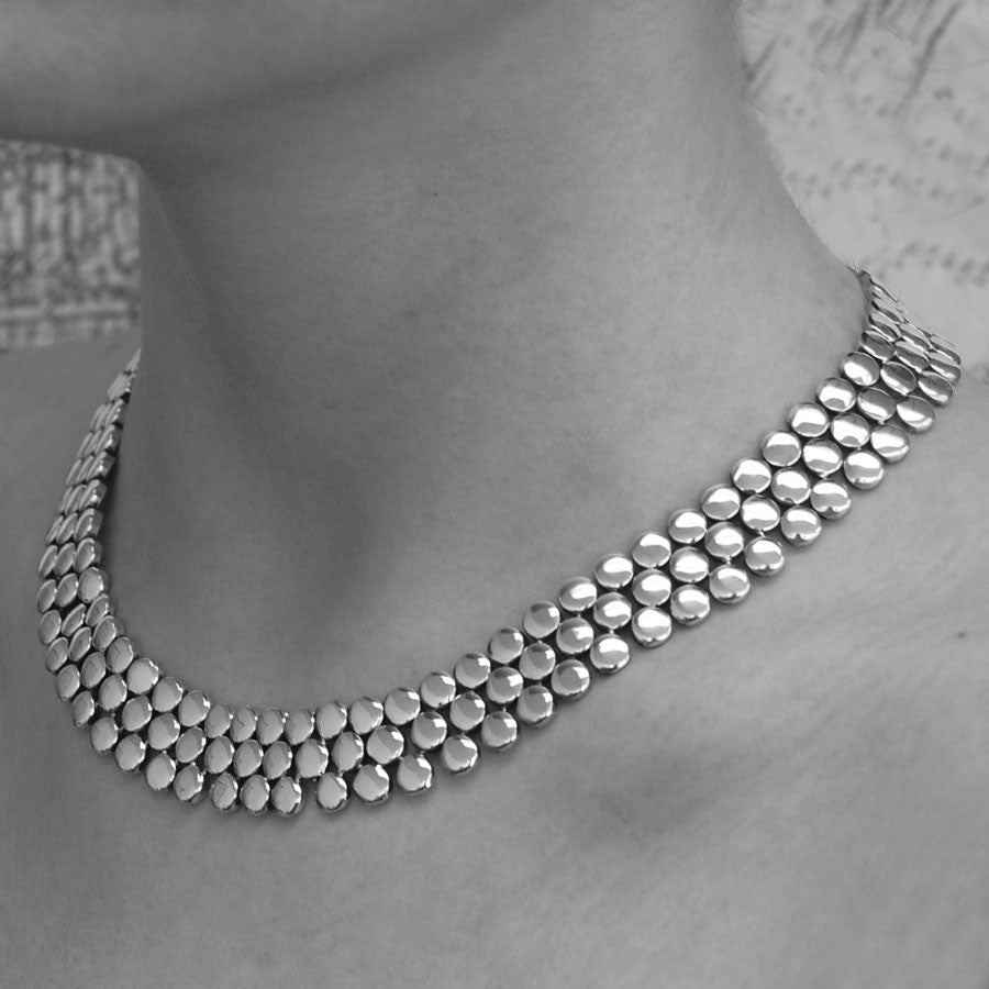 Scales Chunky Silver Bracelet - Otis Jaxon Silver Jewellery