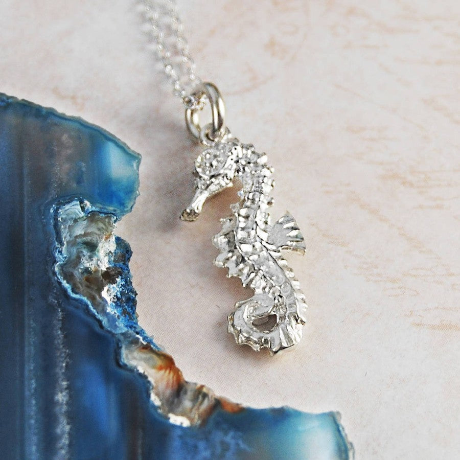 Sterling silver store seahorse necklace