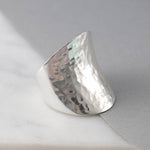 Hammered Chunky Silver Ring - Otis Jaxon Silver Jewellery