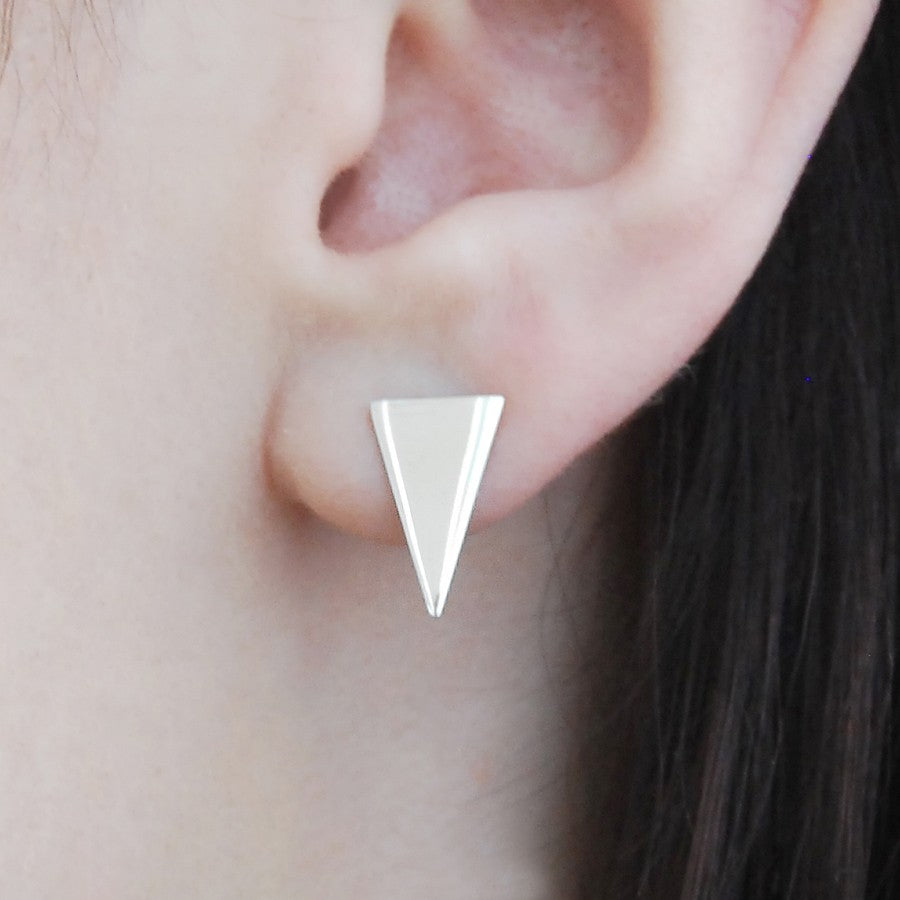 Triangle Silver Ear Jackets - Otis Jaxon Silver Jewellery