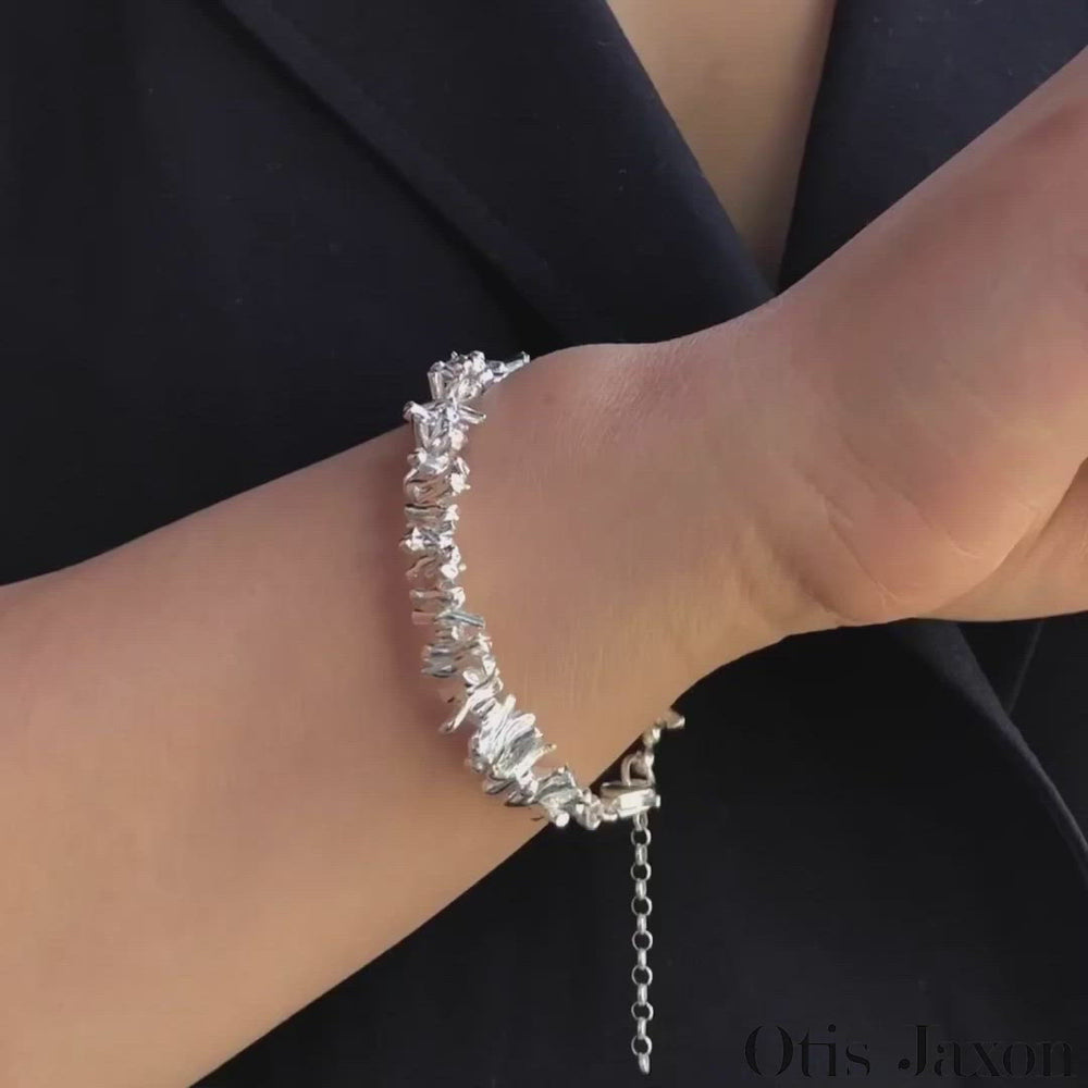 Coral Elements Designer Sterling Silver Bracelet - Otis Jaxon Silver Jewellery