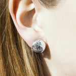 Silver Textured Clip On Ball Earrings - Otis Jaxon Silver Jewellery
