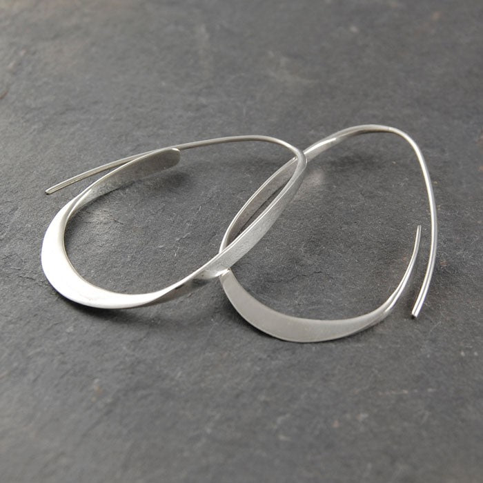 Silver Curl Hoop Earrings - Otis Jaxon Silver Jewellery