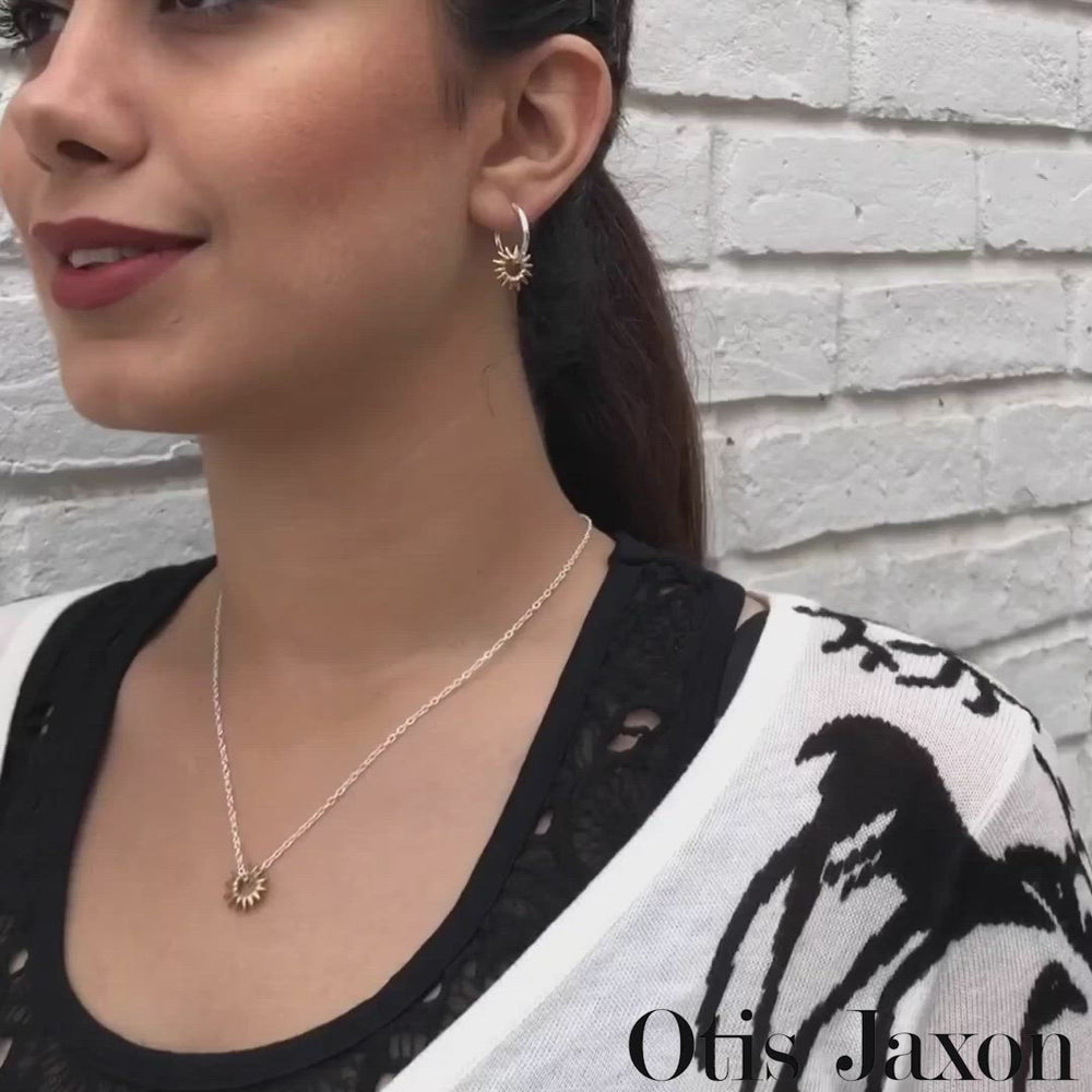 
            
                Load and play video in Gallery viewer, Sunray Small Gold Hoop Earrings - Otis Jaxon Silver Jewellery
            
        