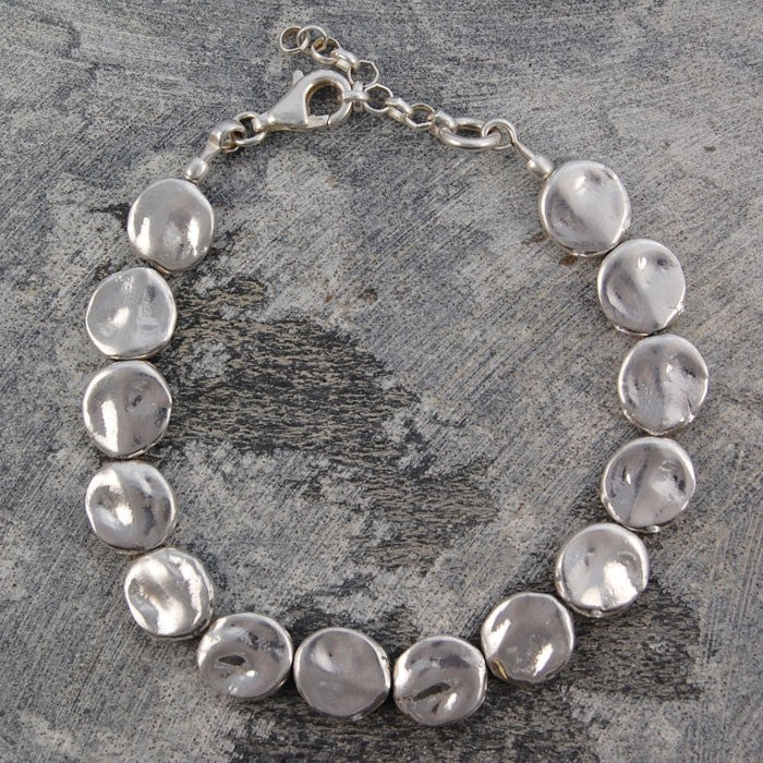 Organic Round Silver Statement Necklace - Otis Jaxon Silver Jewellery