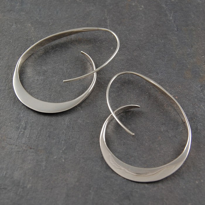 Tapered Gold Hoop Earrings - Otis Jaxon Silver Jewellery