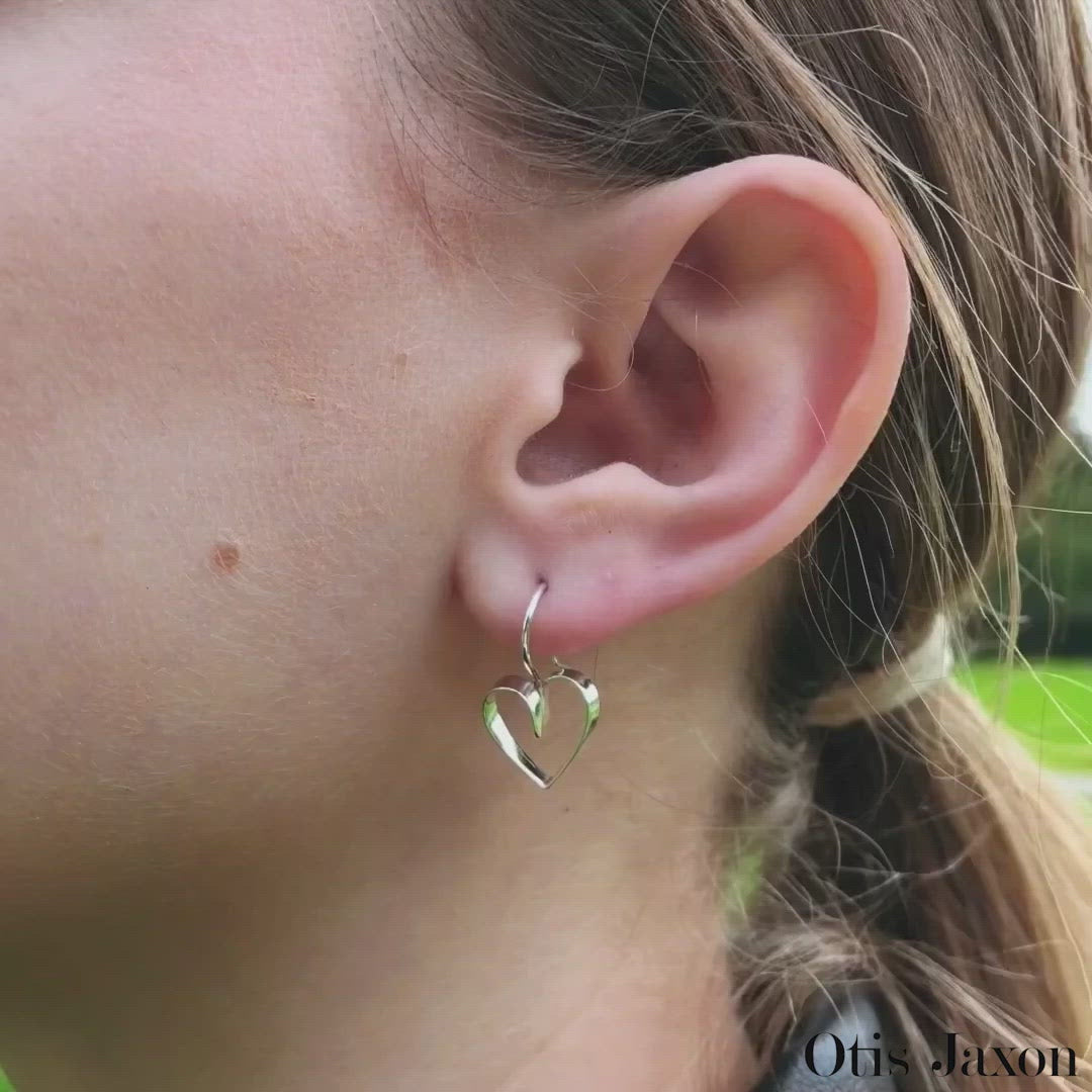 Sterling Silver Lace Heart Drop Earrings – Otis Jaxon Silver Jewellery