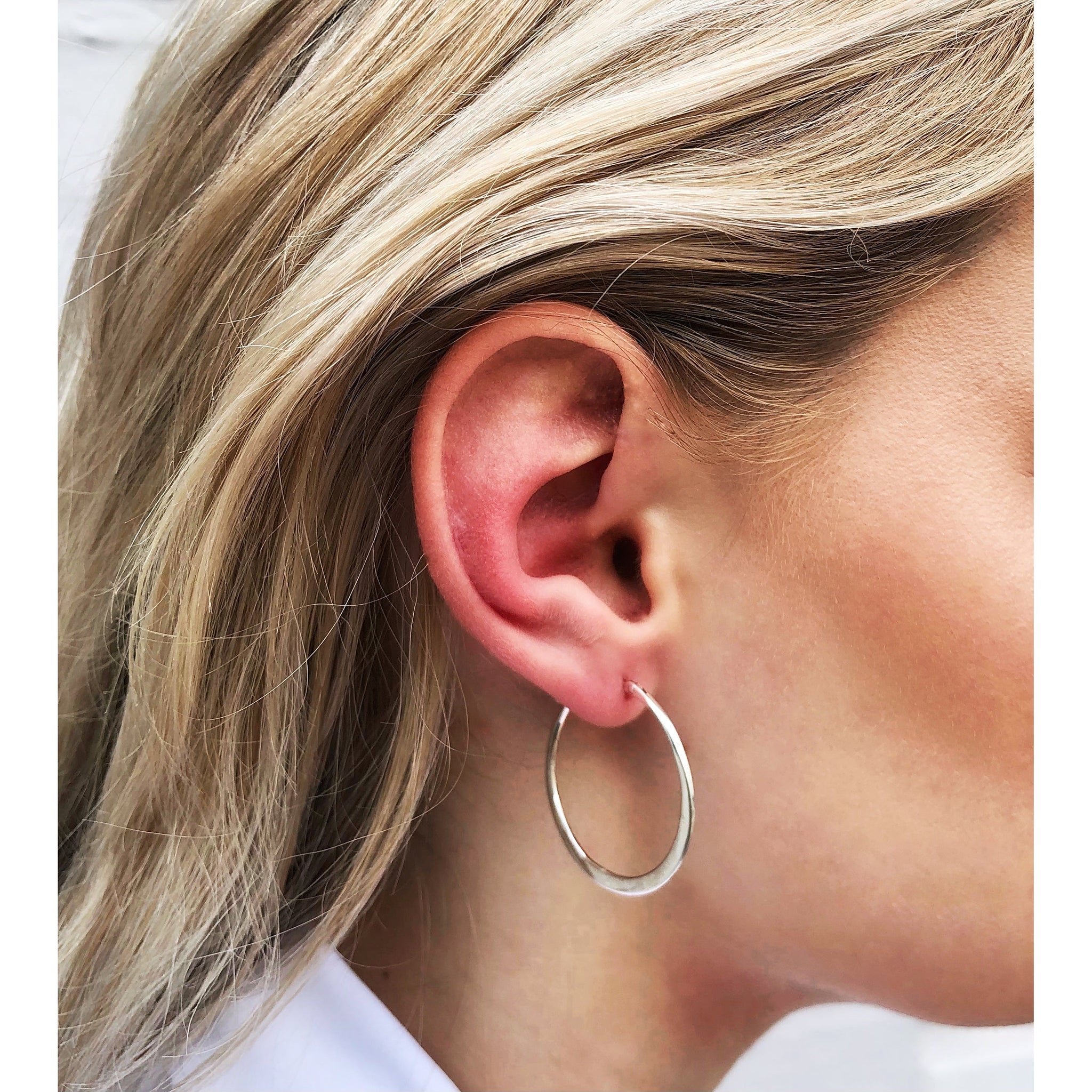 Oxidised Black Sterling Silver Small Hoop Earrings – Otis Jaxon