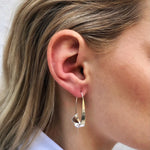 Flared Ribbon Sterling Silver Hoop Earrings - Otis Jaxon Silver Jewellery