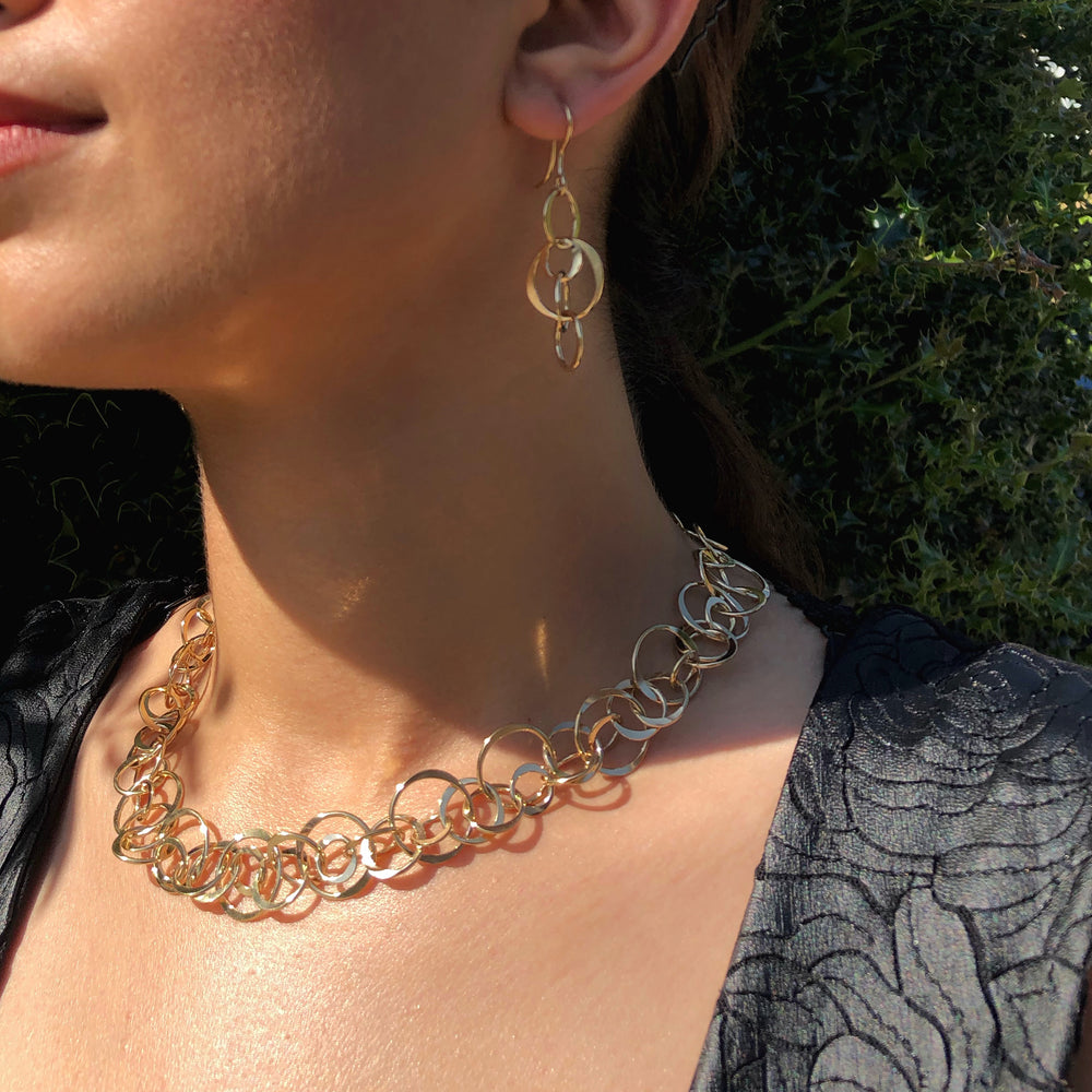 Planet Gold Statement Necklace - Otis Jaxon Silver Jewellery