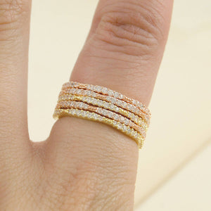 Gold and Rose Gold Eternity Ring - Otis Jaxon Silver Jewellery