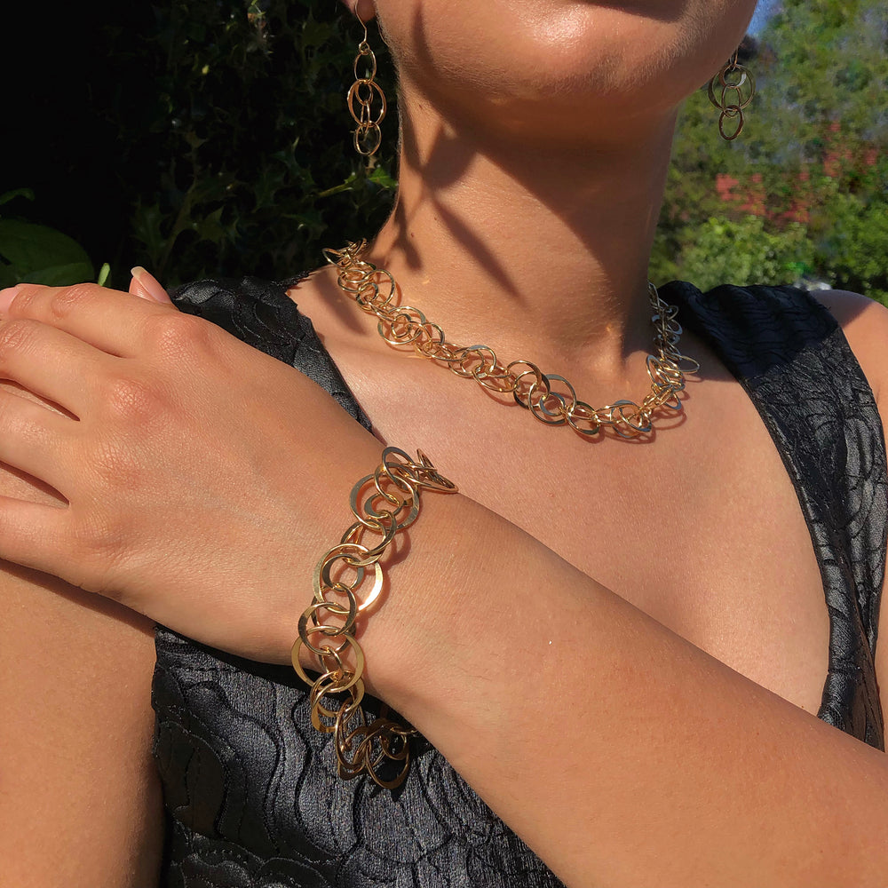 Planet Gold Statement Necklace - Otis Jaxon Silver Jewellery