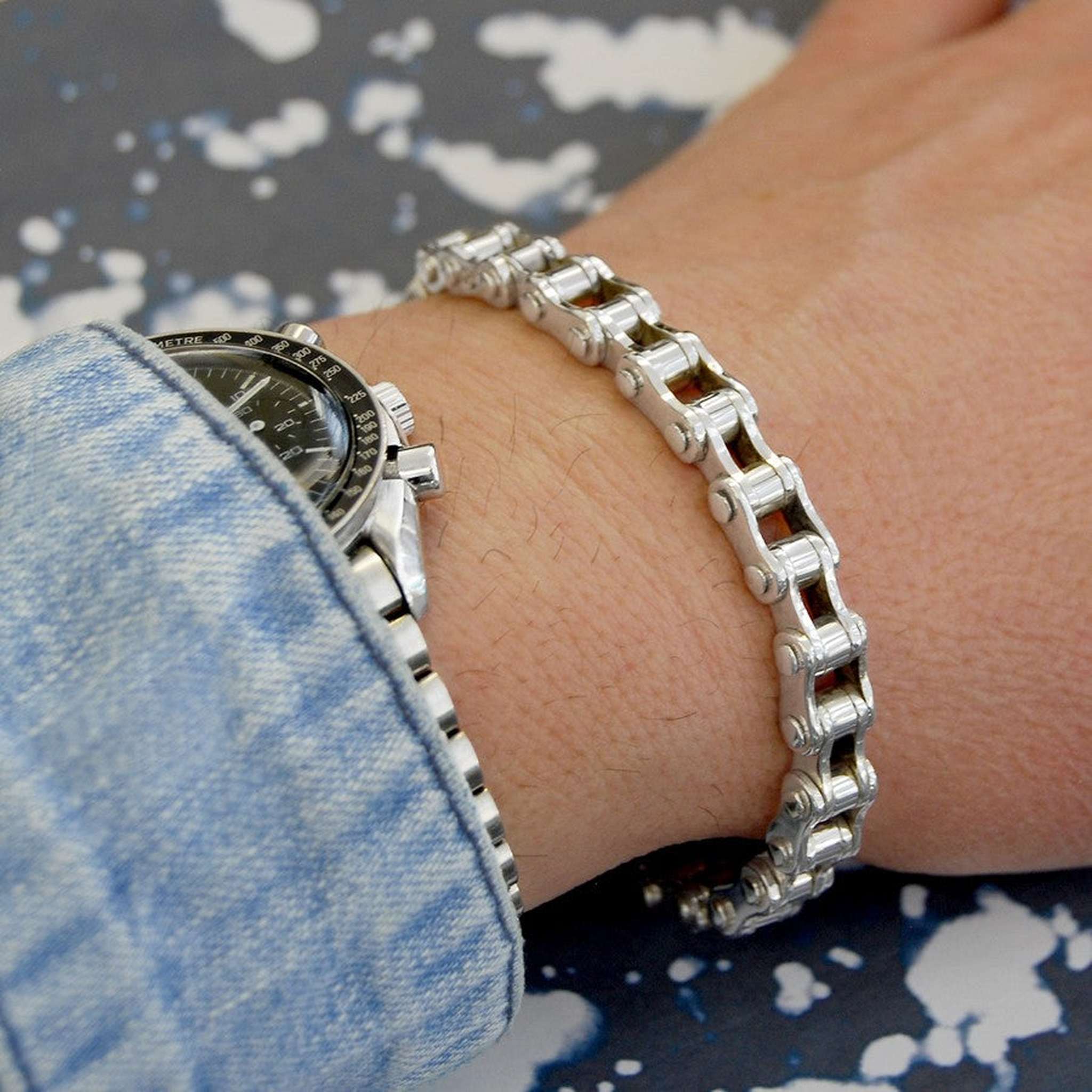 Silver Bike Chain Bracelet for Men – Otis Jaxon Silver Jewellery