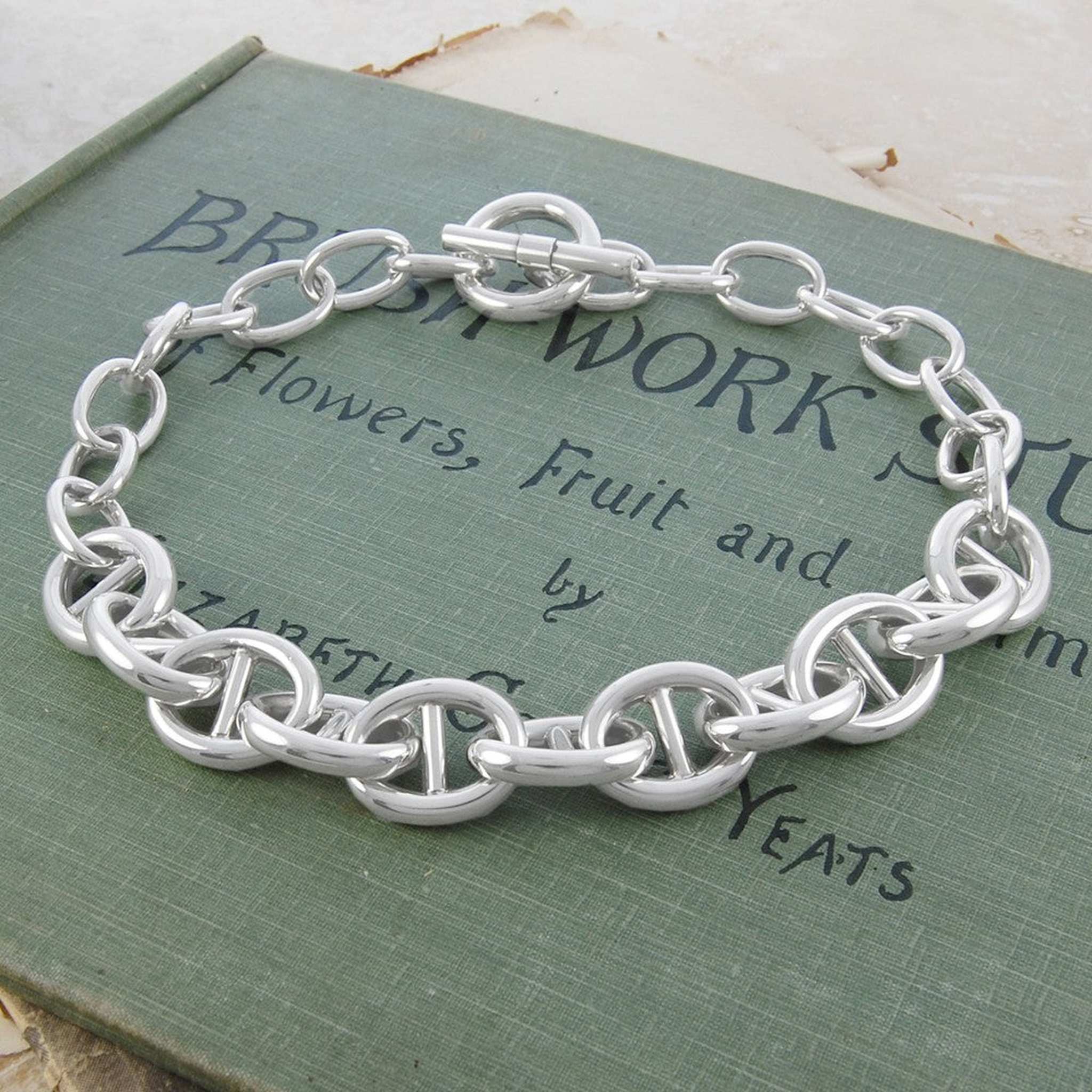Oval Link Chunky Sterling Silver Bracelet – Otis Jaxon Silver