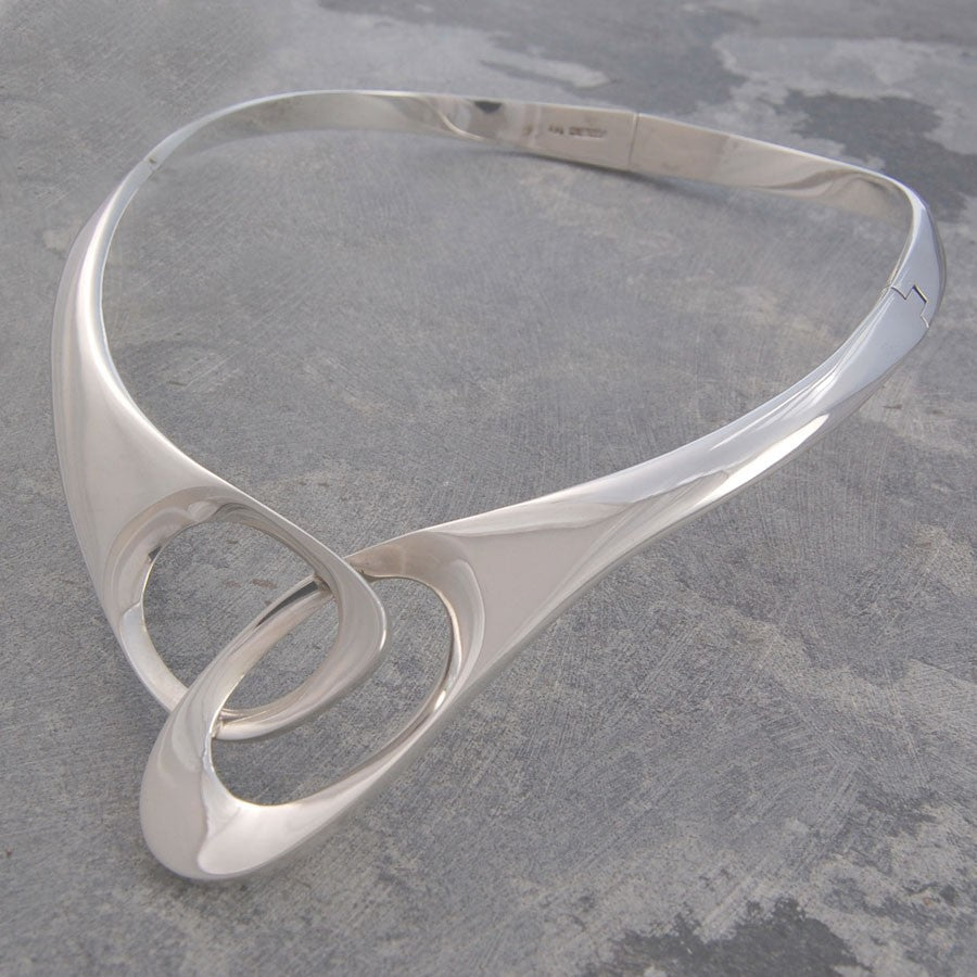 Scissors Hinged Sterling Silver Necklace - Otis Jaxon Silver Jewellery