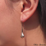 Long Teardrop Silver Earrings - Otis Jaxon Silver Jewellery