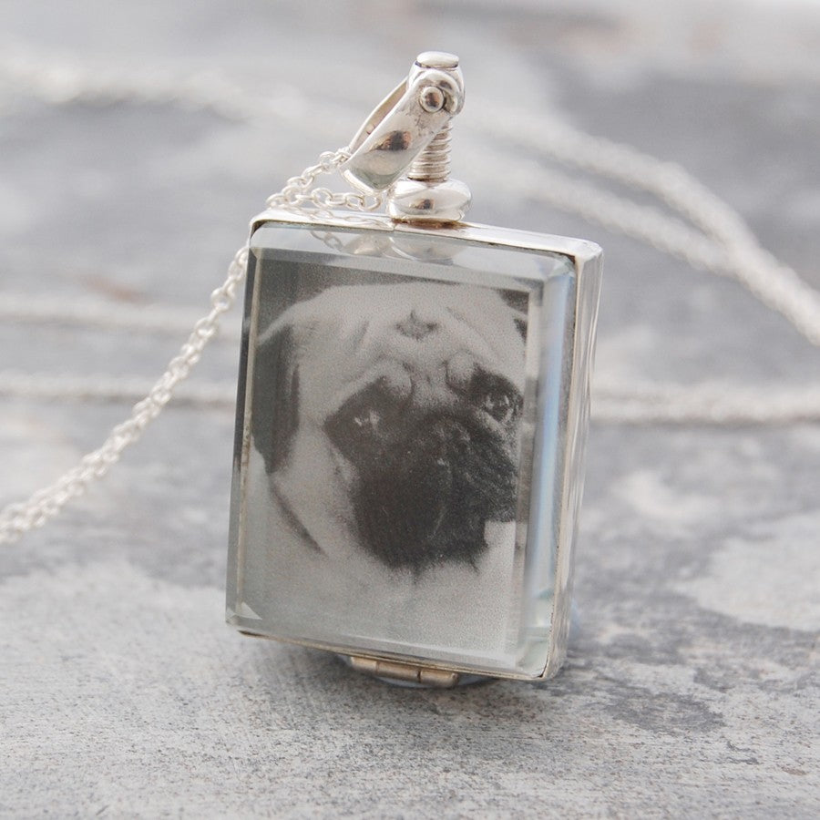 Square clearance silver locket