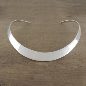 Polished Solid Silver Choker - Otis Jaxon Silver Jewellery