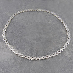 Hugs and Kisses Chunky Silver Necklace - Otis Jaxon Silver Jewellery