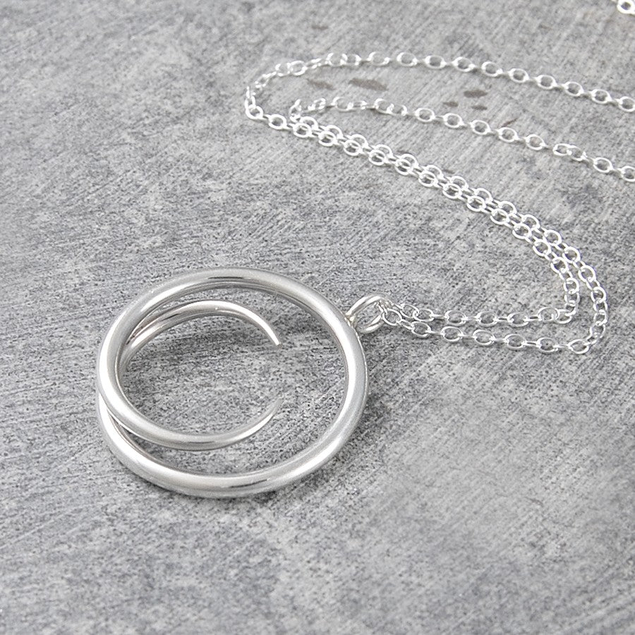 Tapered Round Silver Pendant - Otis Jaxon Silver Jewellery