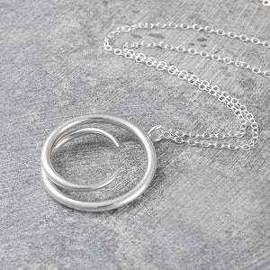 Tapered Round Silver Pendant - Otis Jaxon Silver Jewellery