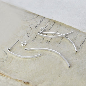 Curved Silver Ear Jacket - Otis Jaxon Silver Jewellery