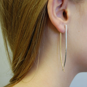 Tusk Gold and Silver Drop Earrings - Otis Jaxon Silver Jewellery