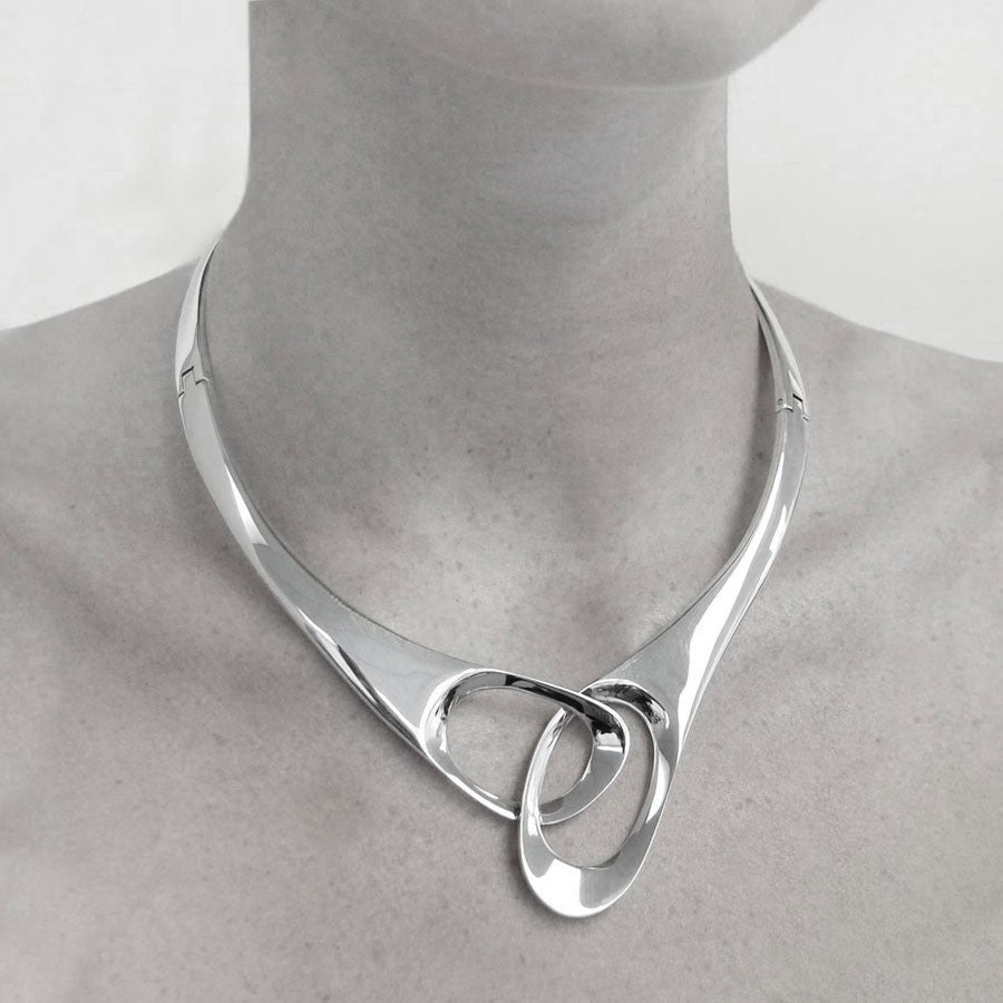 Scissors Hinged Sterling Silver Necklace - Otis Jaxon Silver Jewellery