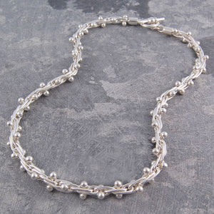 Peppercorn Chunky Silver Necklace - Otis Jaxon Silver Jewellery