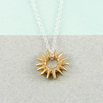 Sunray Silver and Gold Necklace - Otis Jaxon Silver Jewellery