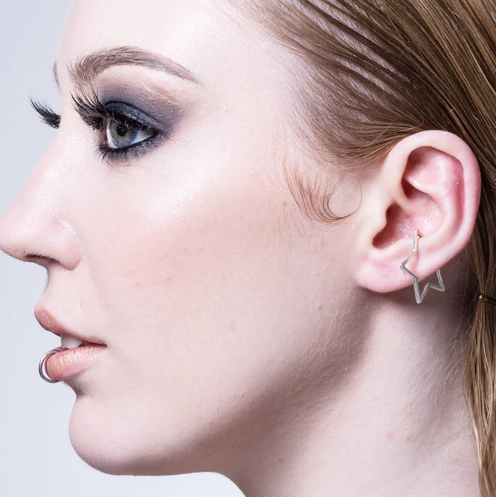 Star Sterling Silver Ear Cuff – Otis Jaxon Silver Jewellery