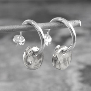 Organic Round Gold Hoop Earrings - Otis Jaxon Silver Jewellery