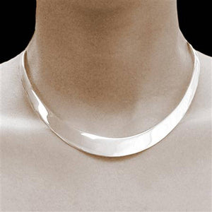 Chunky Silver Choker Necklace