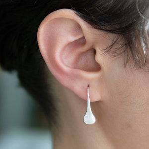 Short Teardrop Silver Drop Earrings - Otis Jaxon Silver Jewellery