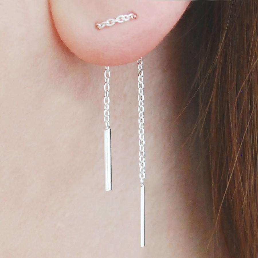 Silver Threader Earrings