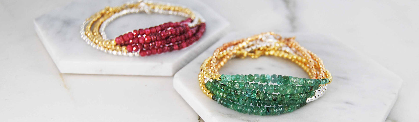 Gemstone Bangles & Bracelets – Handmade Silver & Gold Designs