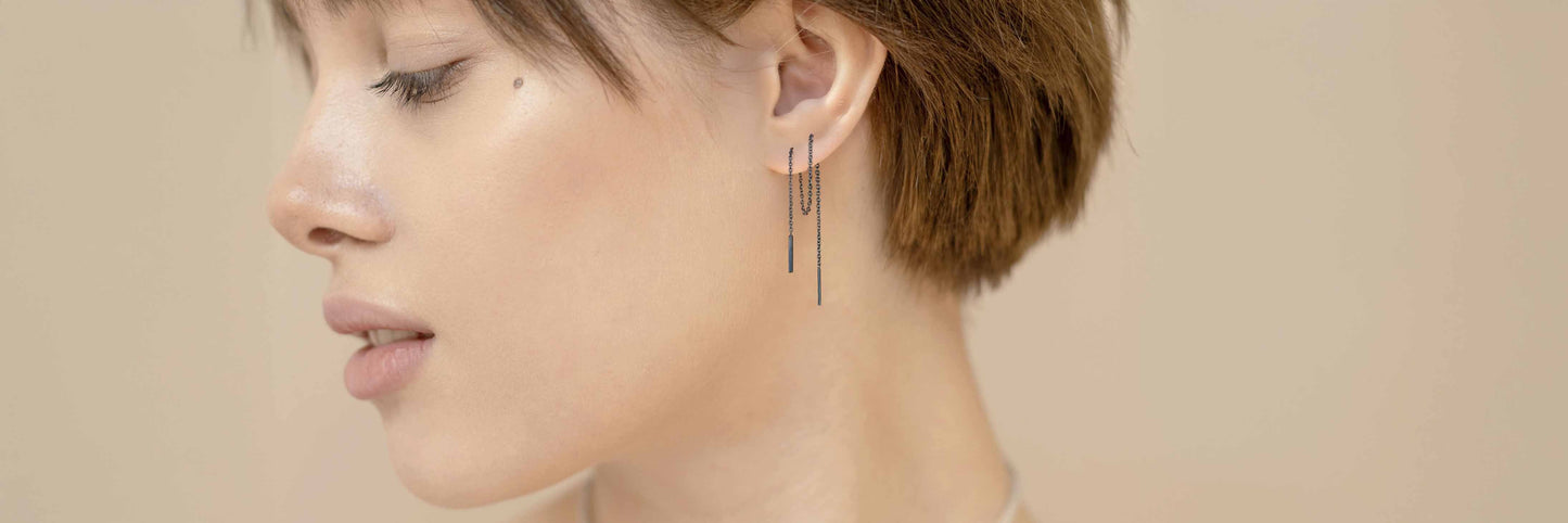 Threader and Chain Earrings