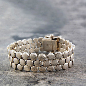 Scales Chunky Silver Bracelet