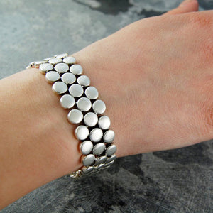 Scales Chunky Silver Bracelet