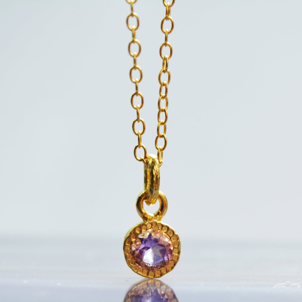 Amethyst February Birthstone Rose Gold Jewellery Set