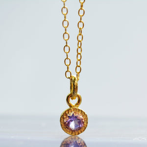 Amethyst February Birthstone Rose Gold Jewellery Set