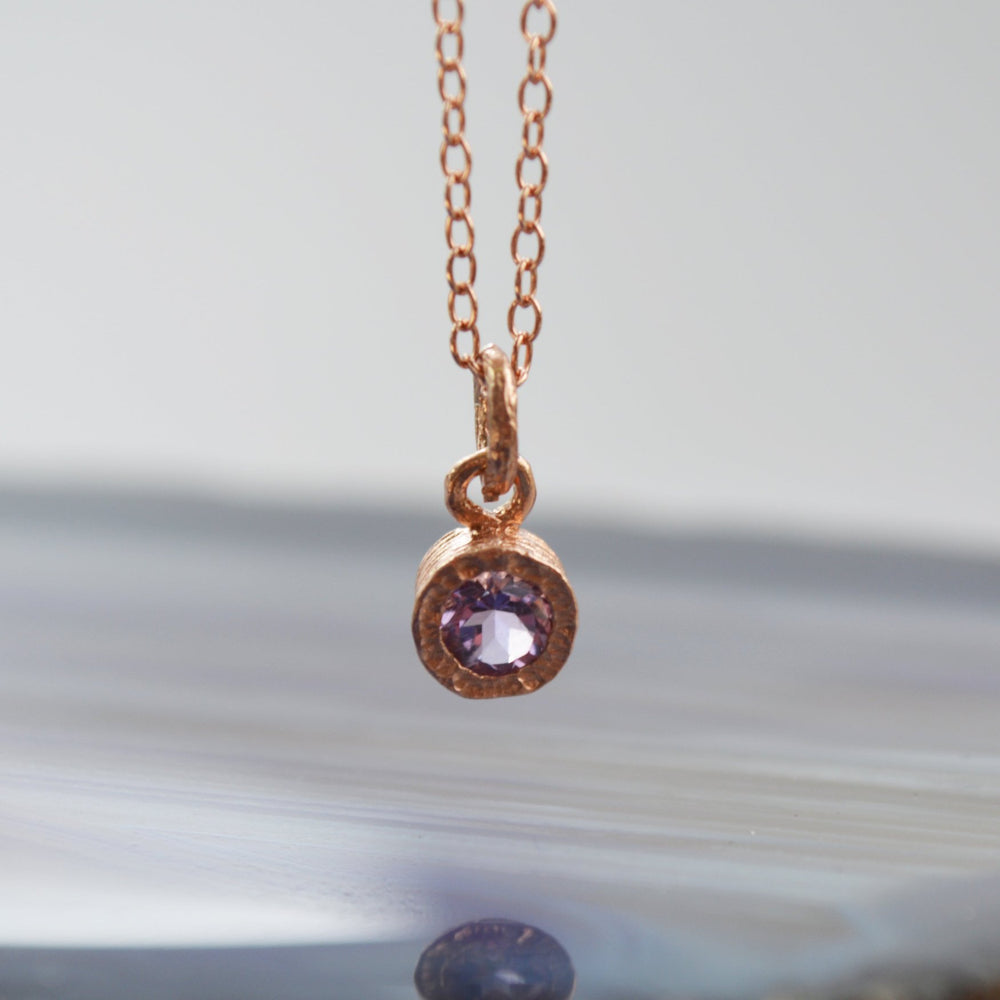 Amethyst February Birthstone Rose Gold Jewellery Set