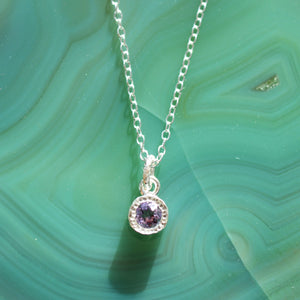 Amethyst February Birthstone Rose Gold Jewellery Set