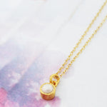 Freshwater White Pearl June Birthstone Gold Pendant