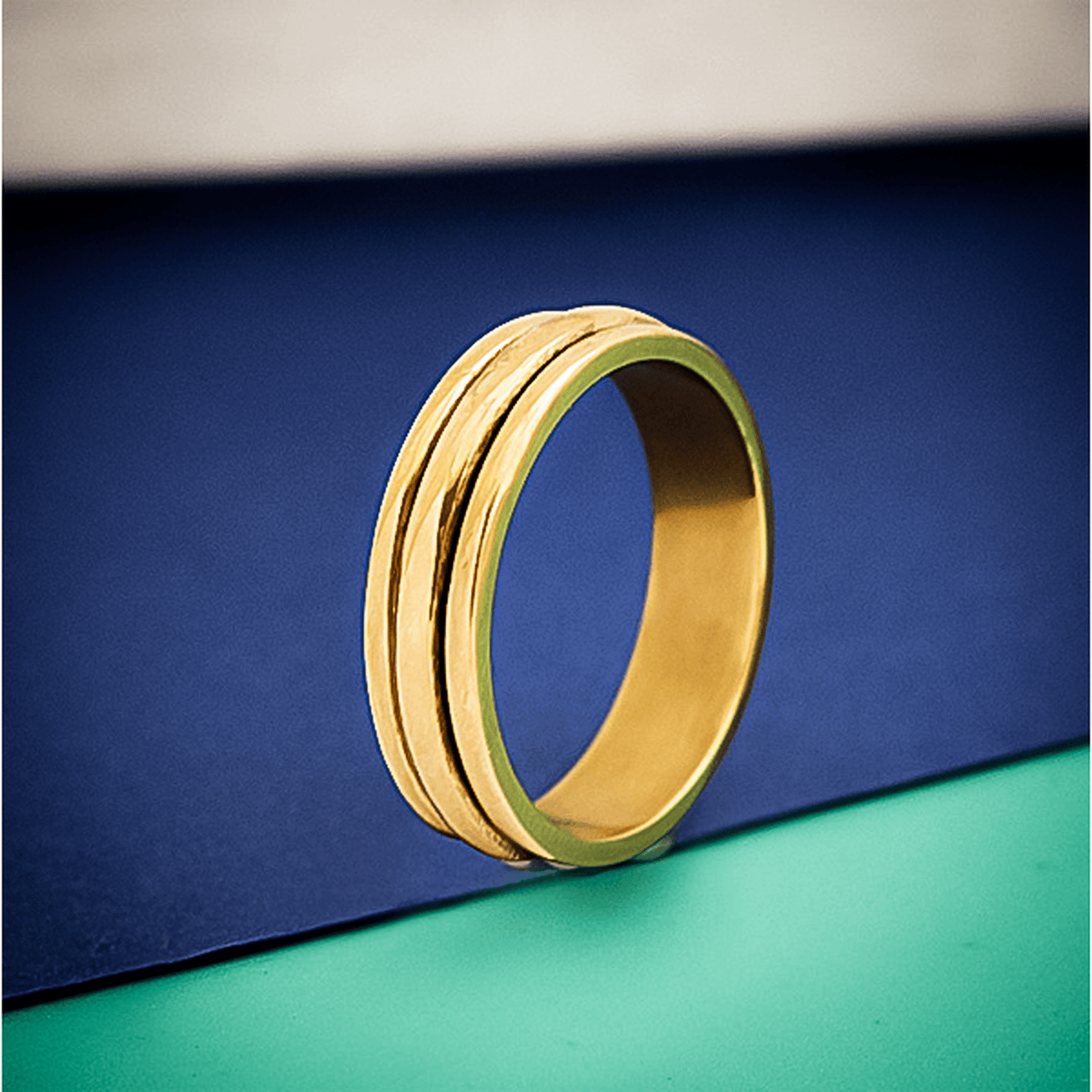 Gold Plated Sterling Silver Simple Spinning Ring